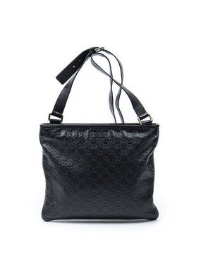 Gucci Large Square Zip Messenger Black Guccissima